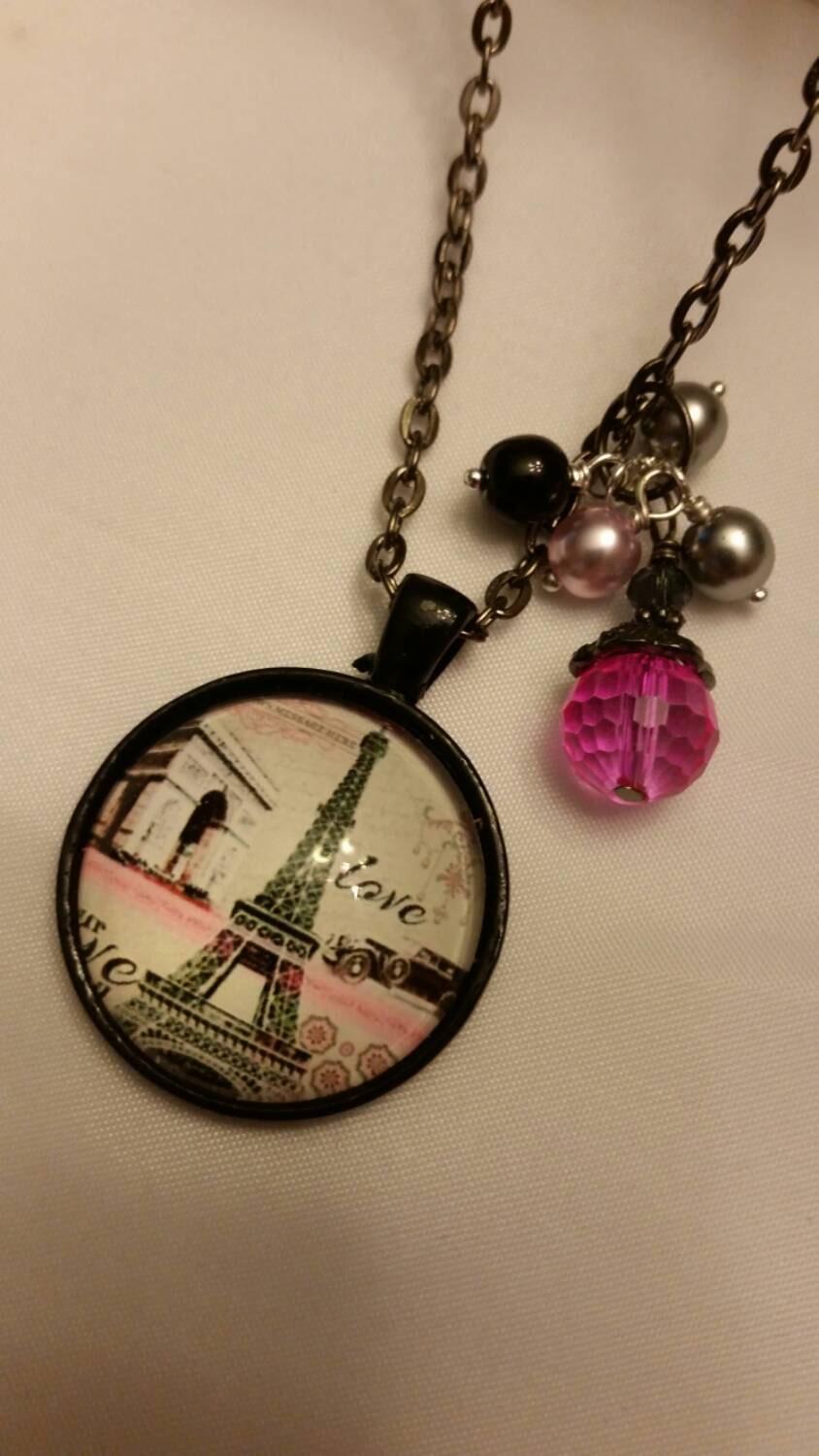 Handmade Necklace Paris Eiffel Tower Pendant with by SimplySydney2