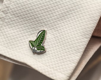 LOTR Leaf of Lorien Cuff Links - Middle Earth, The Hobbit, J. R. R. Tolkien