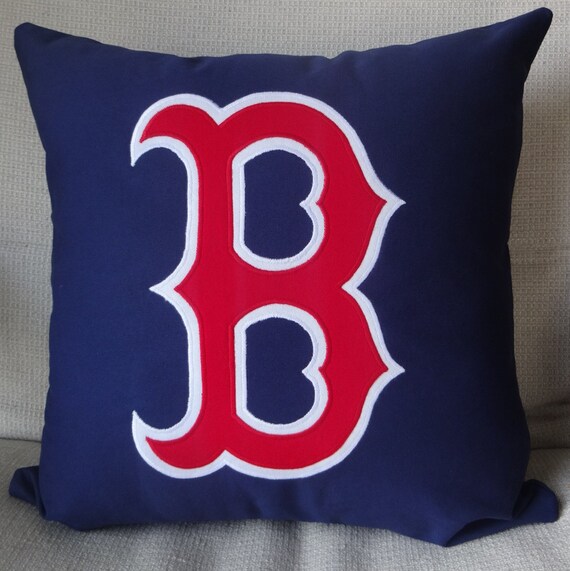 Boston Red Sox Pillow Pillow cover Jersey Pillow by NotJustNoise