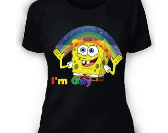 LGBT Gay Pride Shirt - Spongebob Shirt - I'm Gay