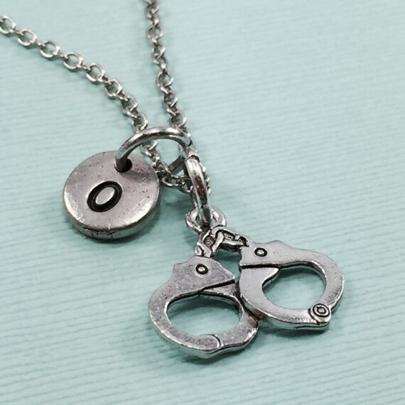 Handcuff charm necklace handcuffs personalized necklace