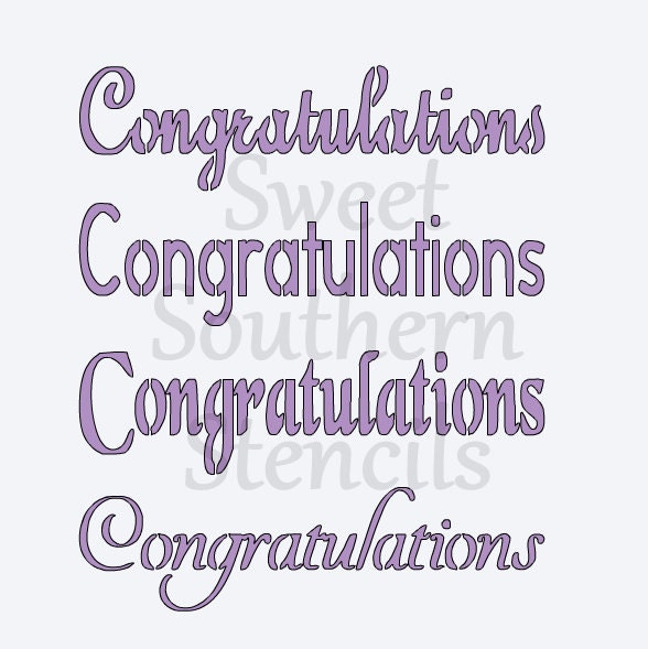 Congratulations Large Stencil
