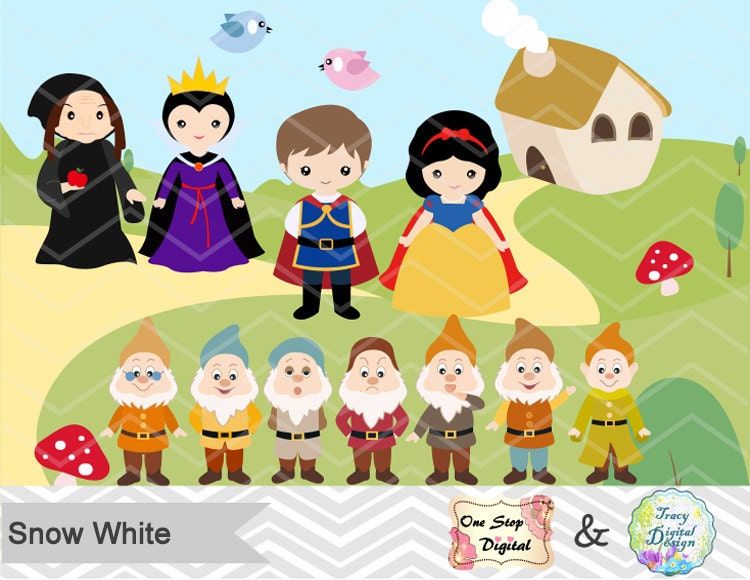 clip art snow white and the seven dwarfs - photo #44