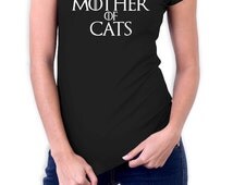 Finest Prints - Maglietta Donna 'Mother Of Cats' - 100% Cotone - Taglia M