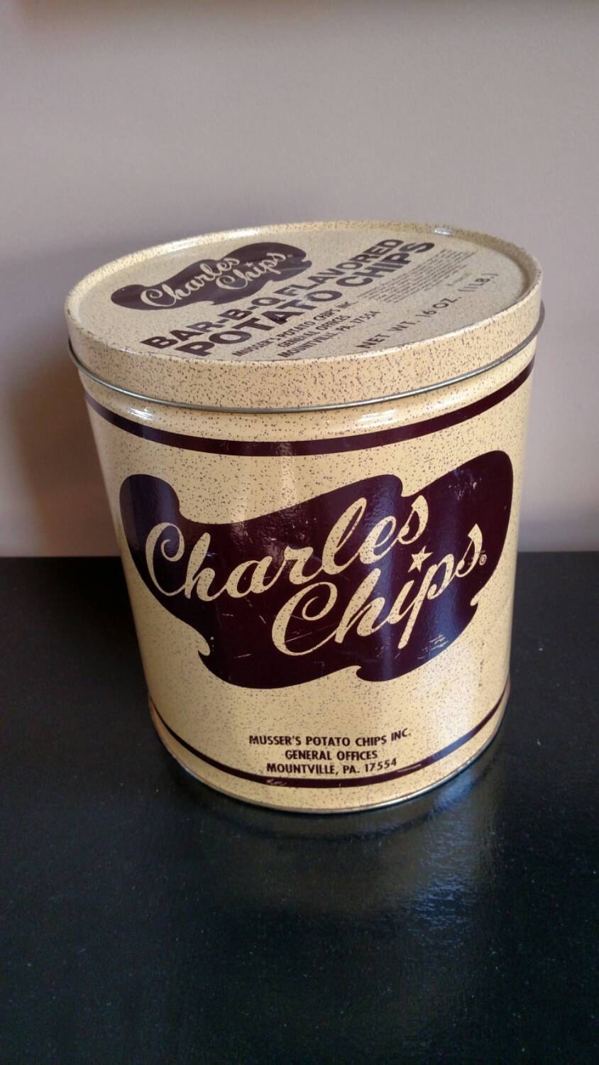 Charles Chips food tin