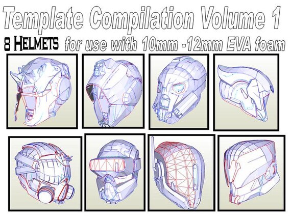 Destiny Helmet Templates Compilation Vol:1 for by AtombombStudios