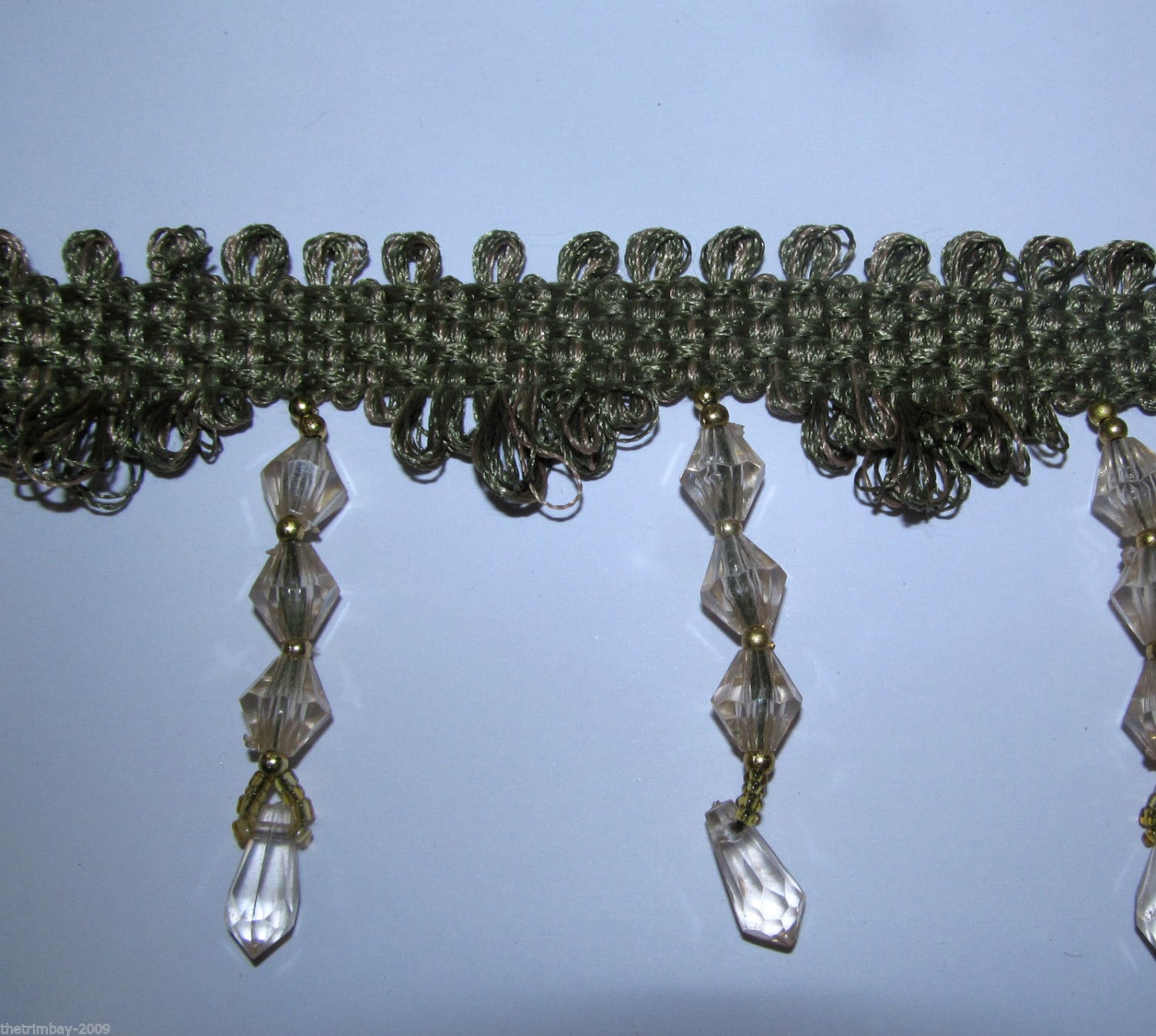 Designer Shaped Beaded Trim For Curtain Blind Bead Fringe