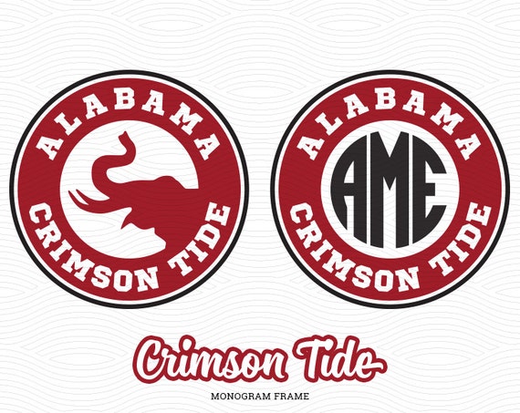 Download Alabama Crimson Tide Monogram Frame SVG EPS DXF by LetitCut