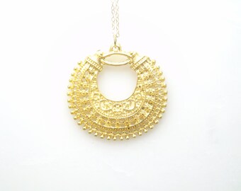 Spike Gold Pendant 14K gold filled chain everyday by citifairies