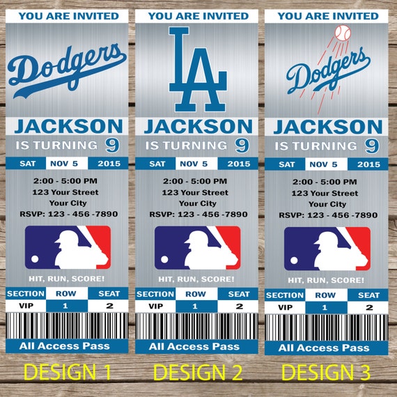 los angeles dodgers world series ticket invitation la dodgers los