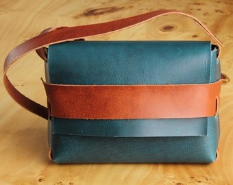 Leather cross body bag