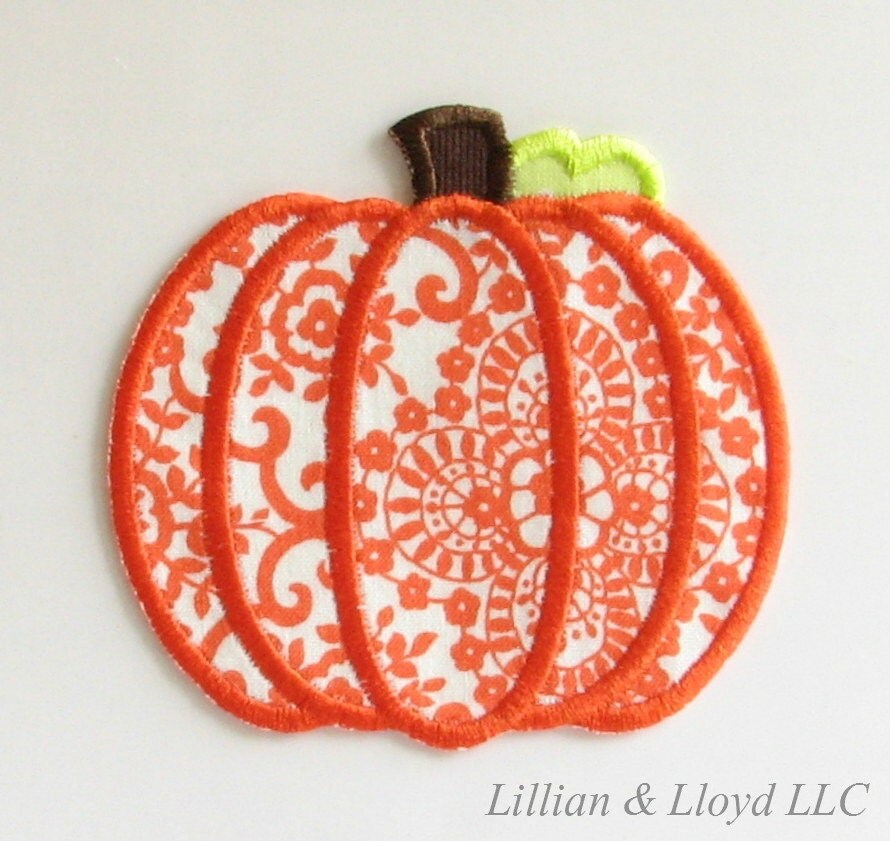 Pumpkin IronOn Applique/ Pumpkin Applique /Pumpkin Patch/
