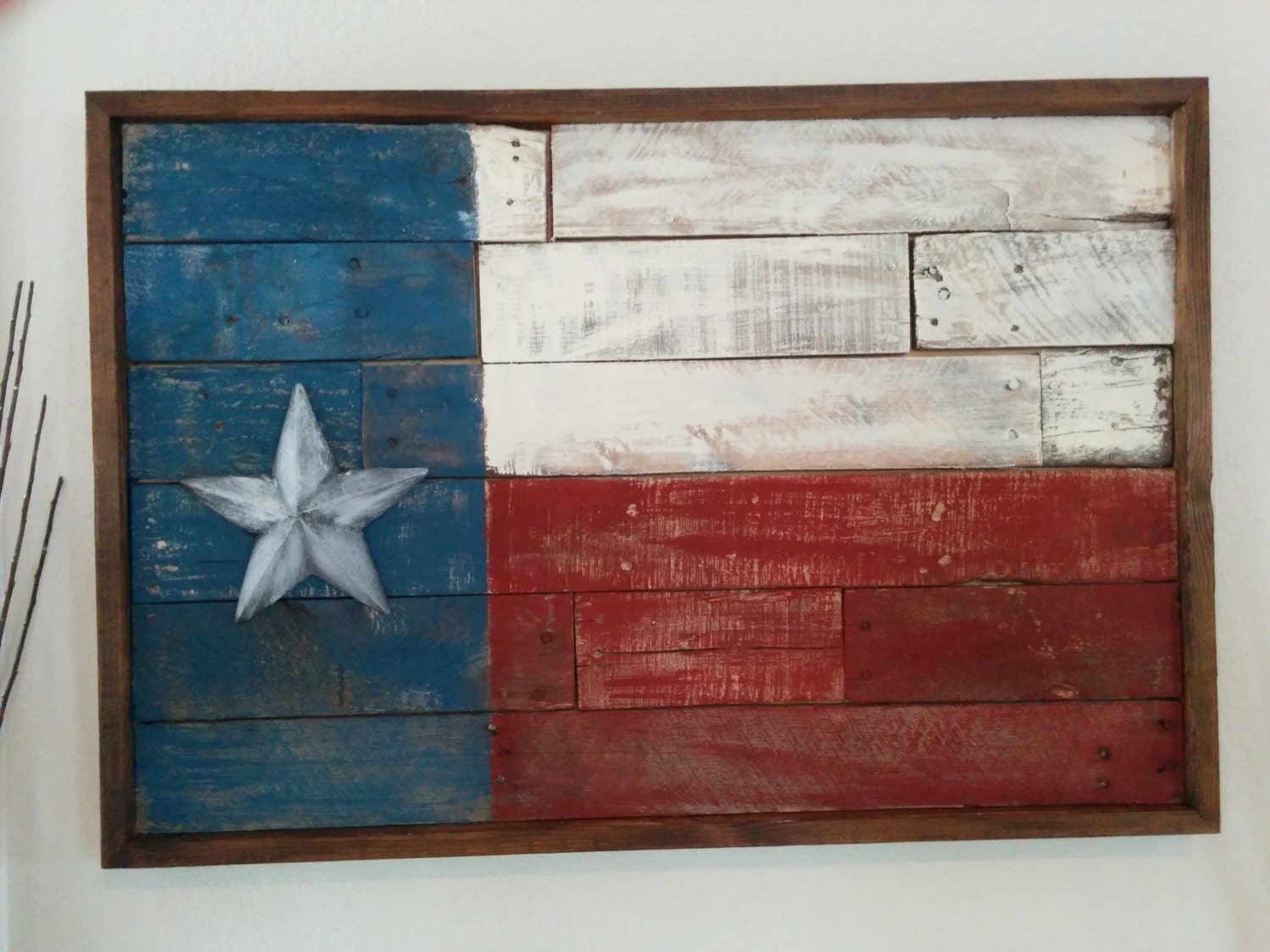 Framed Rustic Wooden Texas Flag by LittleLammCreations on Etsy