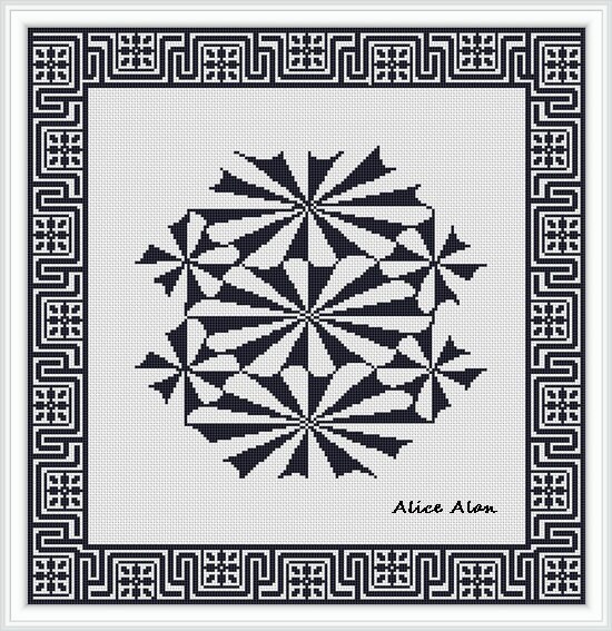 Cross Stitch Pattern Abstract painting Counted Cross Stitch