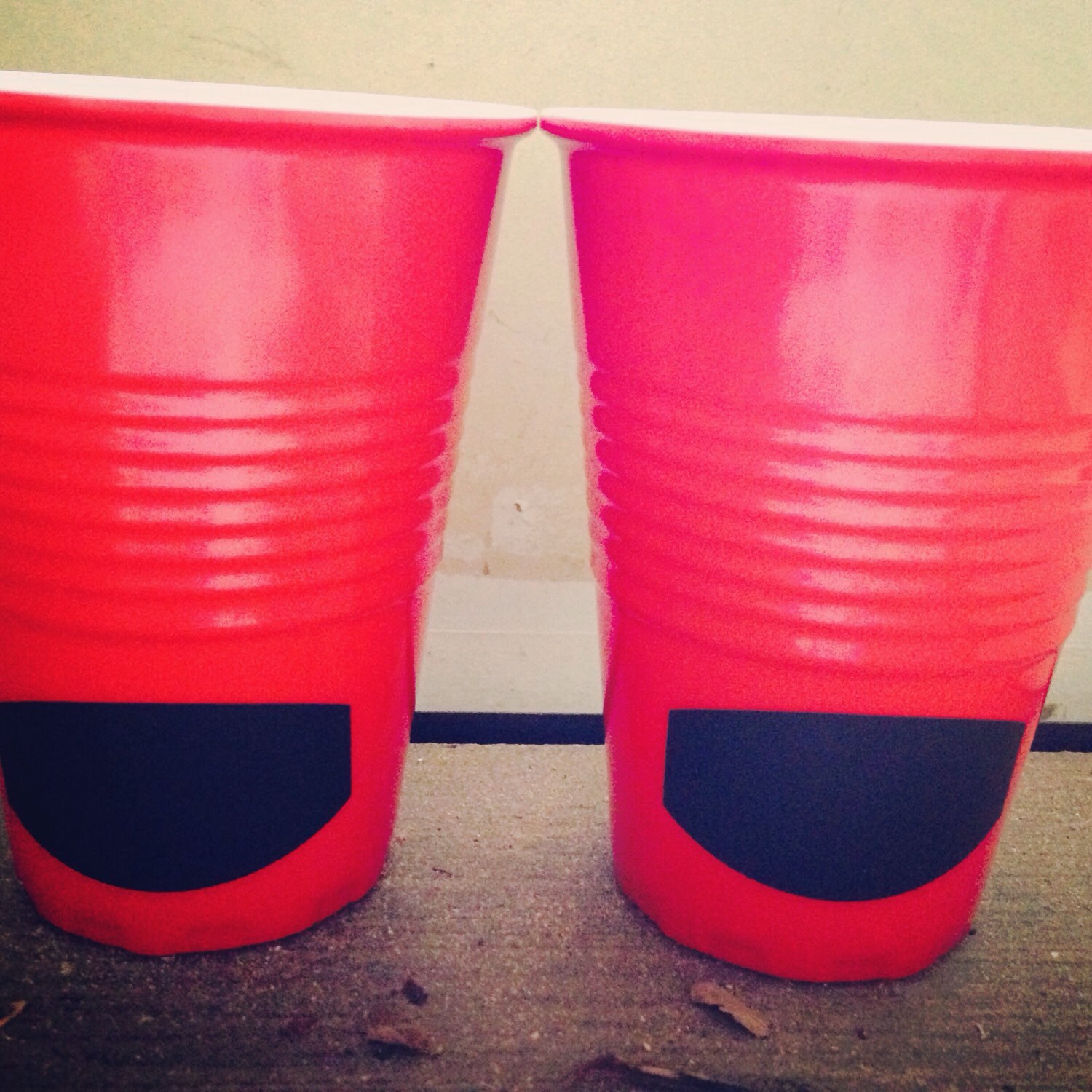 Red solo cups reusuable drinkware chalk by KnicKnacksBoutique