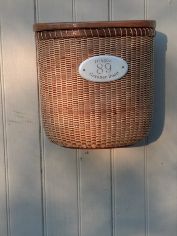 Nantucket basket mailbox by DragonBaskets on Etsy