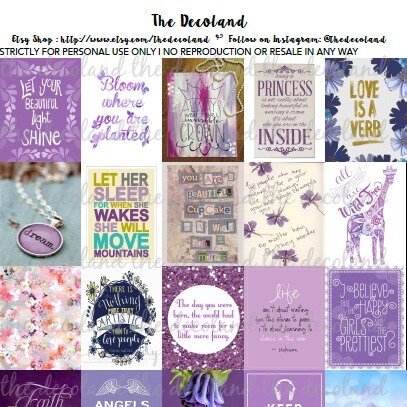 PRINTABLES PURPLE THEMED Inspirational Quotes by thedecoland