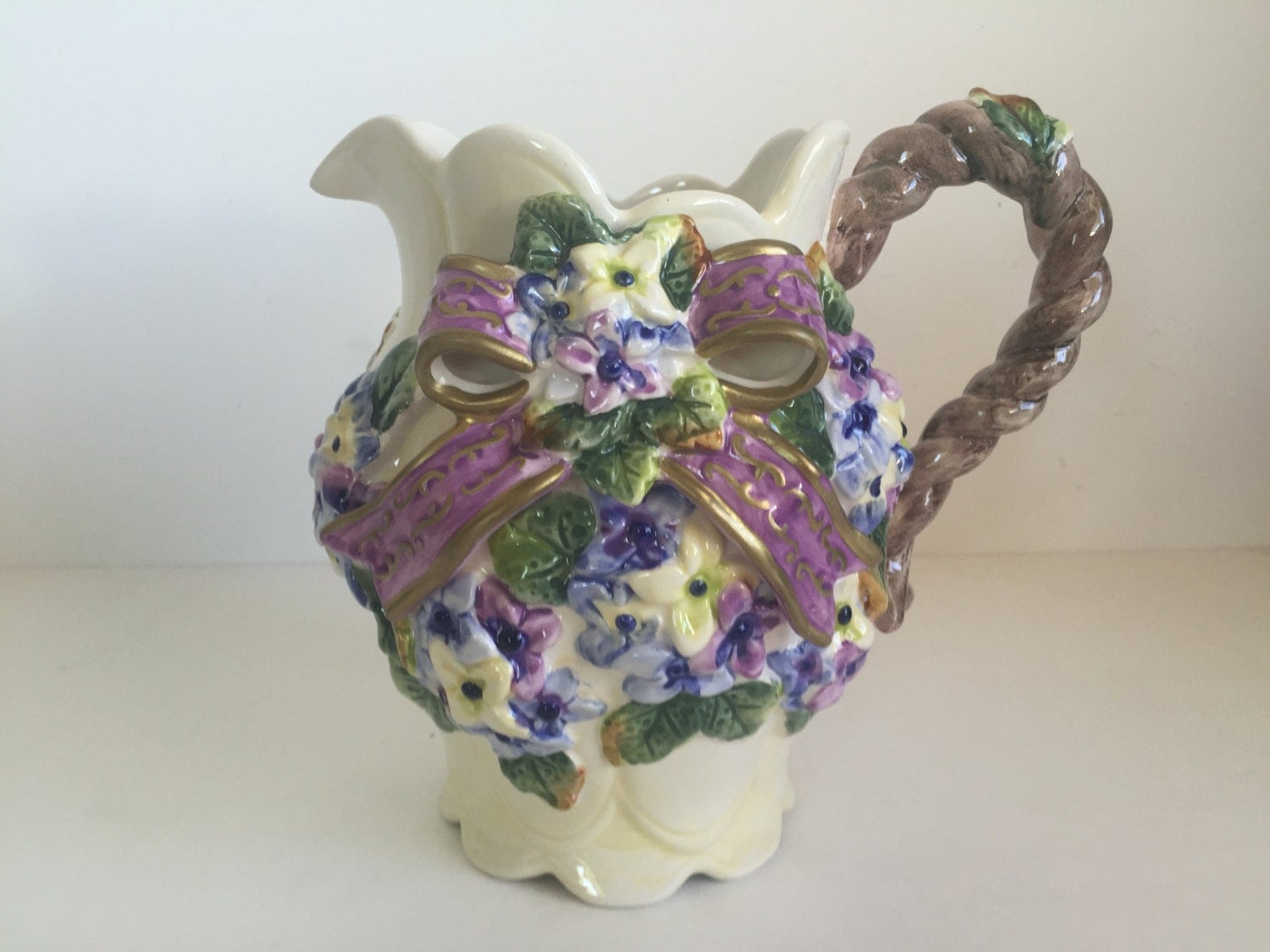 Decorative Water Jug / Pitcher / Ceramic Art / Rustic Vase / Farmhouse