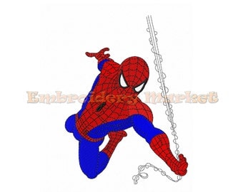 crawling spiderman Embroidery Design 5 sizes Instant Download
