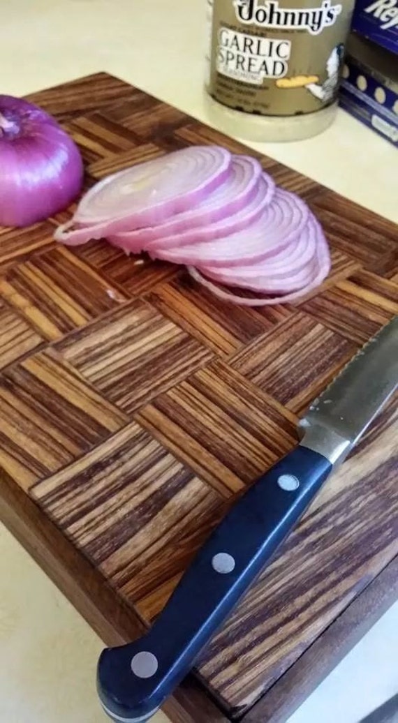 African Zebra wood Cutting Board by ModernWorksStudios on Etsy