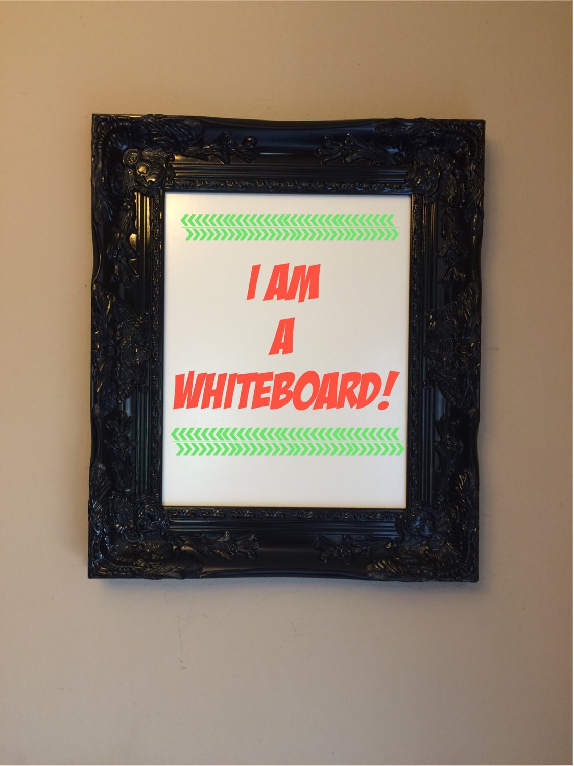 Shiny black vintage dry erase frame 11x14 by TheGigglyGrape