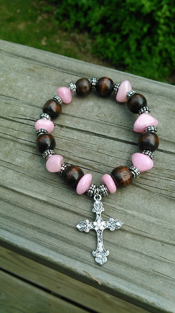 Beaded Faith Bracelet with free shipping in the by TyeriDesigns