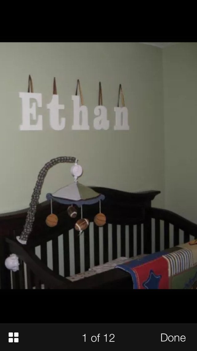 Nursery Name Wall Hangings by JosWreathsAndThings on Etsy