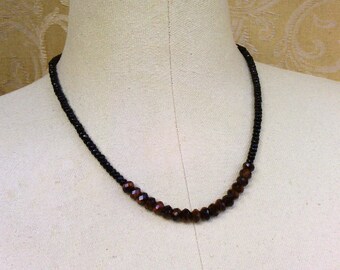 necklace with black onyx and red tiger eye