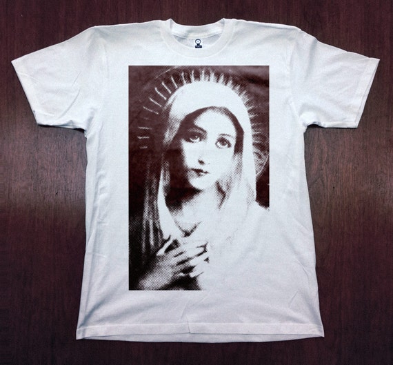 Items similar to Unisex Camera "Virgin Mary" TShirt on Etsy
