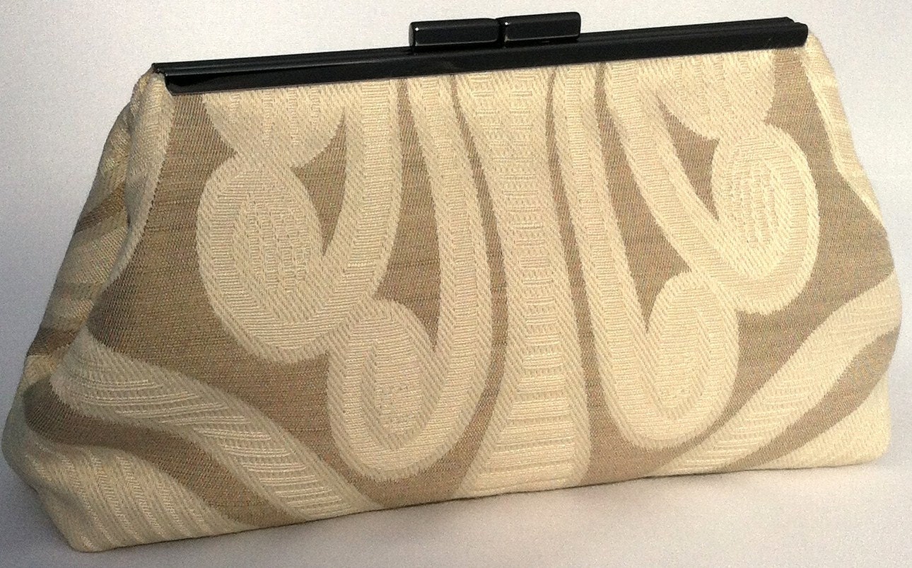 white ivory clutch bag