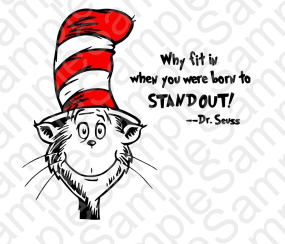 Cat in the Hat Dr Suess Inspired with Quote by BrocksPlayhouse
