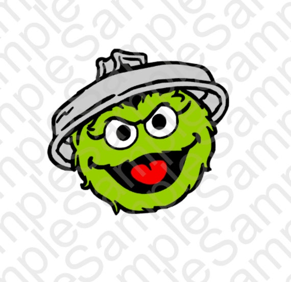 Oscar the Grouch Inspired PNG SVG and DXF Cut by BrocksPlayhouse