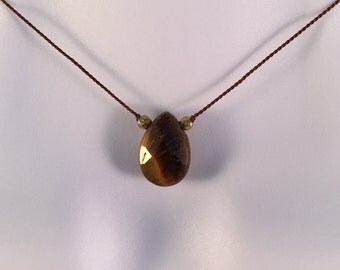 Tiger's Eye Teardrop necklace