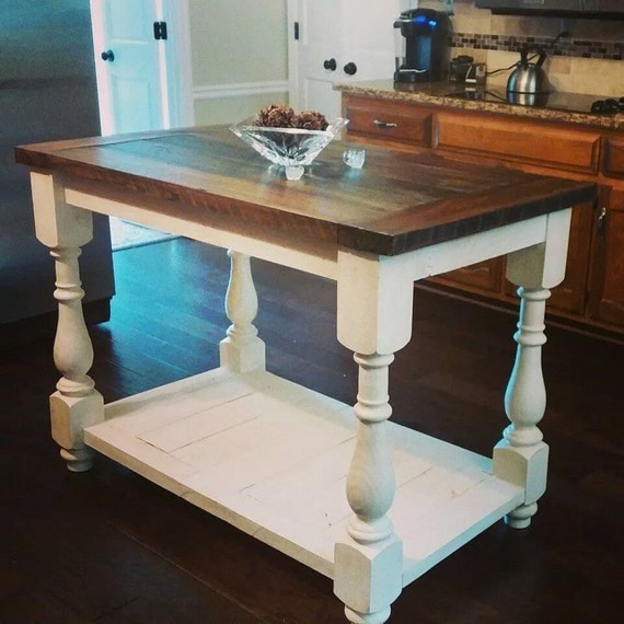 Kitchen farmhouse Island by ForetheLoveofWoodLLC on Etsy