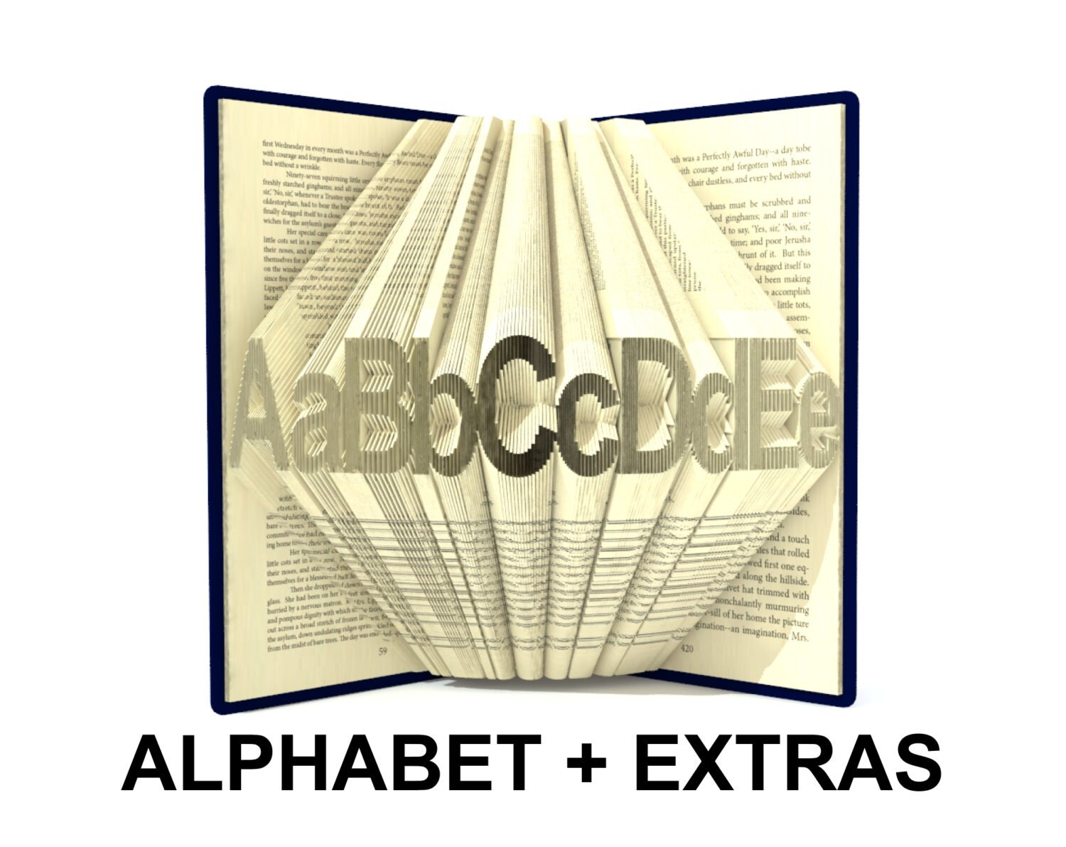 book folding alphabet 4 mini font book by simplexbookfolding