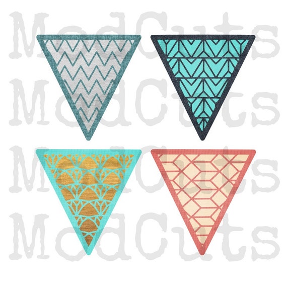 Download Lace Banners SVG Files Design Triangle Banner Bunting Cut File