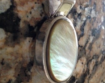 Sterling Silver Mother Pearl Pendant