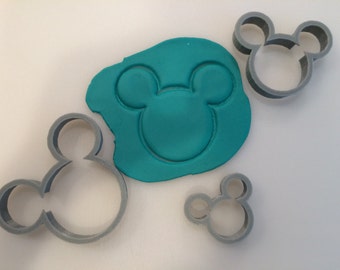 Mickey Mouse Cookie Cutter - 3D Printed Plastic - Choose Size
