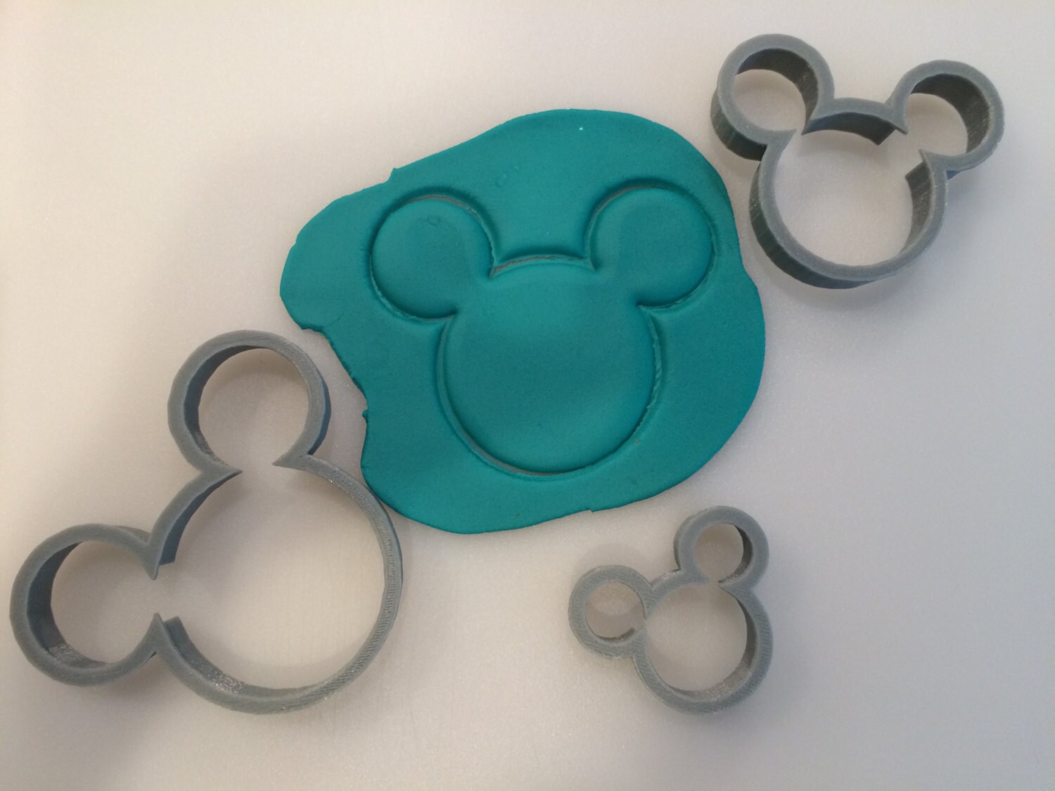 Mickey Mouse Cookie Cutter 3D Printed Plastic Choose Size