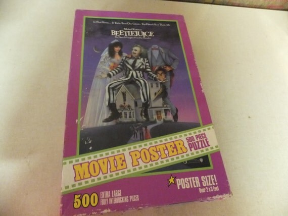 Vintage Beetlejuice 500 piece jigsaw movie poster puzzle