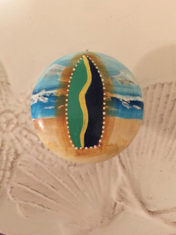 Single Hand Painted Wooden Knob