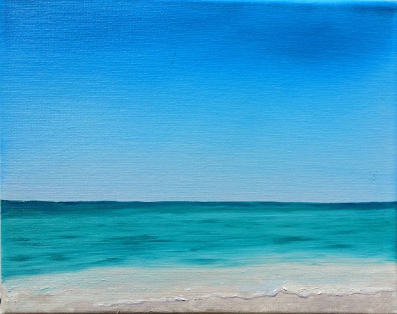 Items similar to Original Oil Painting - Beach Painting- Seascape ...