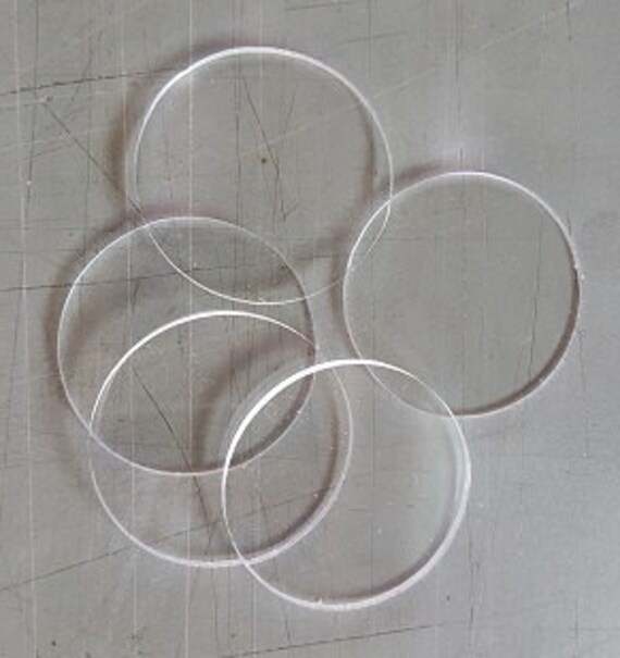 Acrylic Round Blank 4 inches Set of 5 Custom Options
