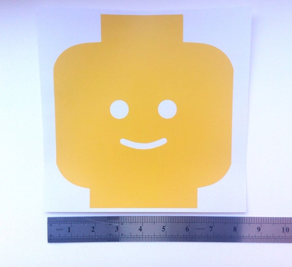 Large lego wall decal lego stickers lego head by Vinyling on Etsy