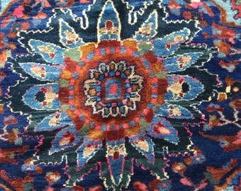 Lilihan Sarouk Persian Rug 5'5" x 7'4" Authentic Armenian Folk Art 1930s