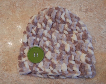 Chunky Newborn Beanie with Button