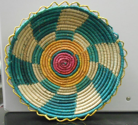 Handmade MultiColored Woven 8 Inch Plate
