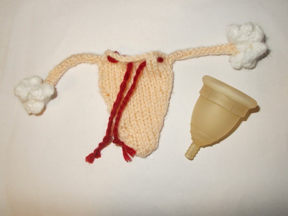 Uterus Style Menstrual Cup Pouch by MoontimeComforts on Etsy