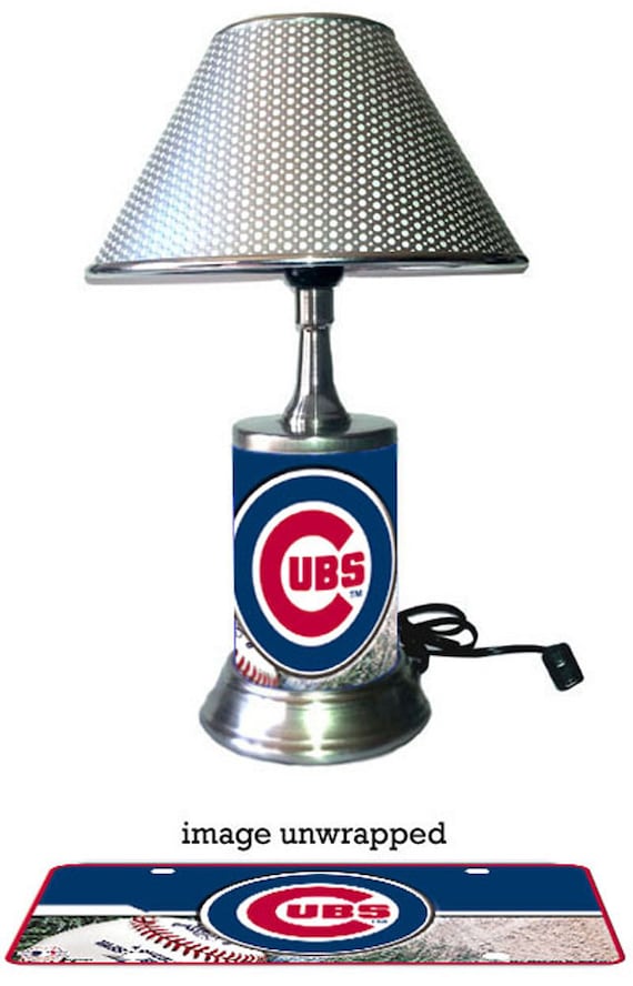 Chicago Cubs Lamp with chrome shade