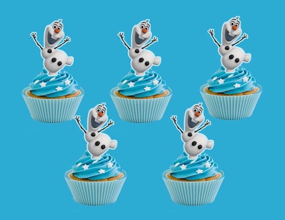 printable disney frozen olaf cupcake topper by